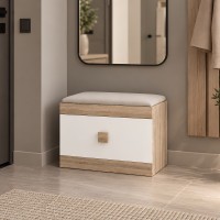 Тумба для взуття Еверест Соната ТО-600 60х38х45 дуб сонома/білий (EVR-2210)