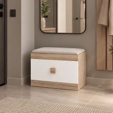 Тумба для взуття Еверест Соната ТО-600 60х38х45 дуб сонома/білий (EVR-2210)
