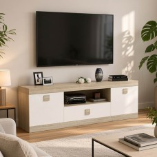 Тумба Еверест ТВ 1500 Соната 150х38х50 дуб сонома/білий (EVR-2262)