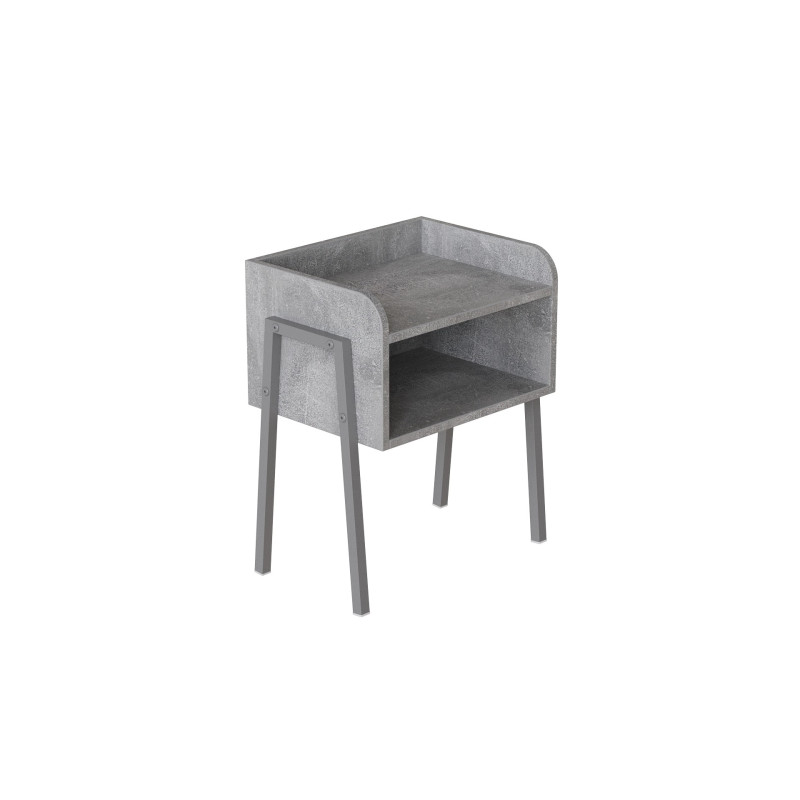 Тумба модульна Ferrum-decor Джузі 540x450x320 метал Сірий ДСП Бетон16 мм (FRD-102988)