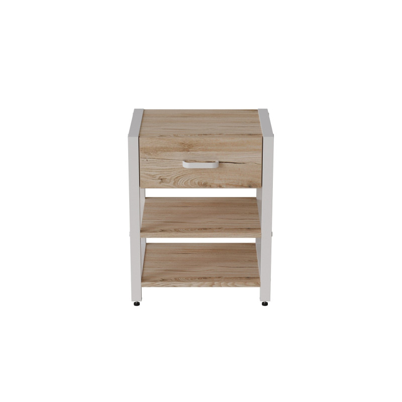 Тумба універсальна Ferrum-decor Вів'єн 1/2 50x41x40 білий ДСП Дуб Сан-Марино 16мм (FRD-104128)
