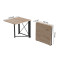 Стол-книжка трансформер Орион 1 Ferrum-decor 750x810x730 Черный металл ДСП Дуб Сан-Марино 16 мм (FRD-104598)