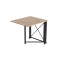 Стол-книжка трансформер Орион 1 Ferrum-decor 750x810x730 Черный металл ДСП Дуб Сан-Марино 16 мм (FRD-104598)
