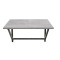 Стол раскладной Александр 7 Ferrum-decor 750x600x700 Черный металл ДСП Бетон 16 мм (FRD-104898)