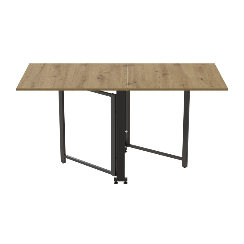 Стол-книжка трансформер Орион 2 Ferrum-decor 750x1520x730 Черный металл ДСП Дуб Артизан 16 мм (FRD-104588)