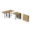 Стол-книжка трансформер Орион 2 Ferrum-decor 750x1520x730 Черный металл ДСП Дуб Артизан 16 мм (FRD-104588)