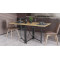 Стол-книжка трансформер Орион 2 Ferrum-decor 750x1520x730 Черный металл ДСП Дуб Артизан 16 мм (FRD-104588)