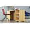 Стол-тумба трансформер Смарт 4/1 с этажеркой Ferrum-decor 1430x1450x500 Черный металл ДСП Дуб Артизан 16 мм (FRD-105128)