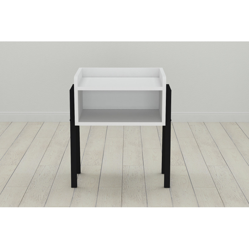 Тумба модульна Ferrum-decor Джузі 540x450x320 метал Чорний ДСП Біле 16 мм (FRD-102968)