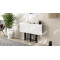 Стол-книжка трансформер Спайдер Ferrum-decor 750x1150x880 Черный металл ДСП Белое 16 мм (FRD-105088)