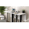 Стол-книжка трансформер Спайдер Ferrum-decor 750x1150x880 Черный металл ДСП Белое 16 мм (FRD-105088)