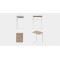 Столик приставний Террі Ferrum-decor 650x440x330 Білий метал ДСП Дуб Сонома 16 мм (FRD-104658)