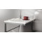 Столик приставний Террі Ferrum-decor 650x440x330 Чорний метал ДСП Біле 16 мм (FRD-104648)