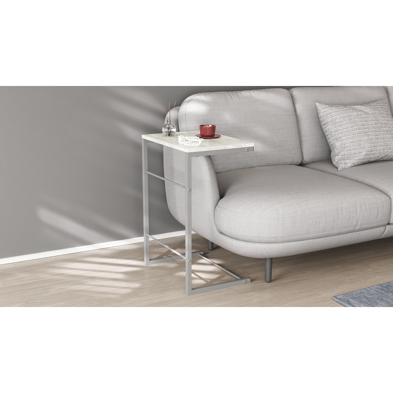 Столик приставний Террі Ferrum-decor 650x440x330 Сірий метал ДСП Бетон 16 мм (FRD-104668)