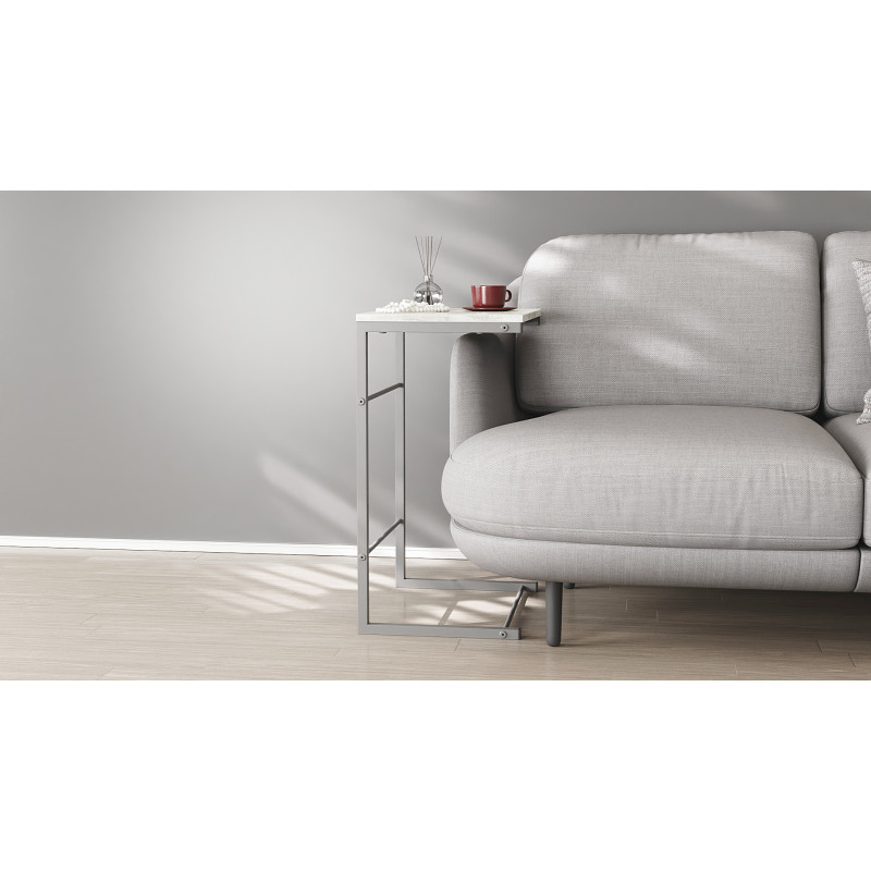 Столик приставний Террі Ferrum-decor 650x440x330 Сірий метал ДСП Бетон 16 мм (FRD-104668)