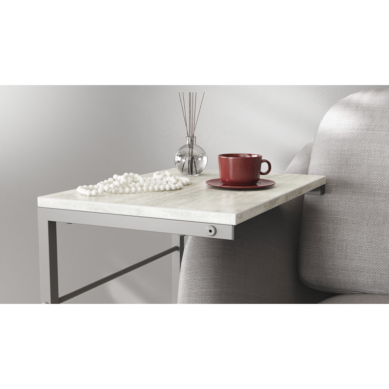 Столик приставний Террі Ferrum-decor 650x440x330 Сірий метал ДСП Бетон 16 мм (FRD-104668)