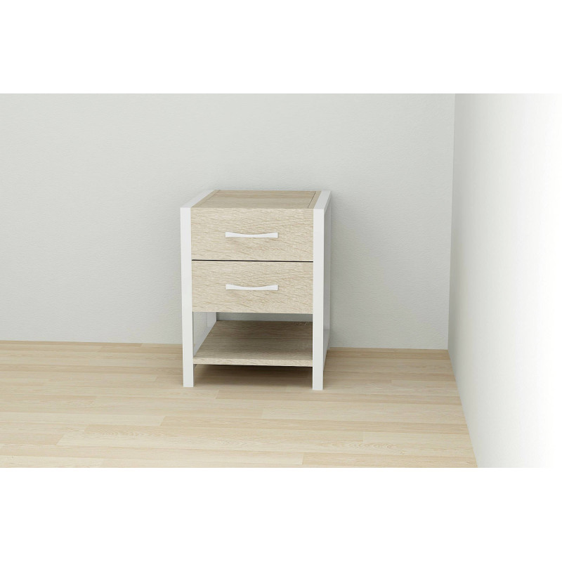 Тумба універсальна Ferrum-decor Вів'єн 2/1 50x41x40 білий ДСП Дуб Сонома 16мм (FRD-104178)