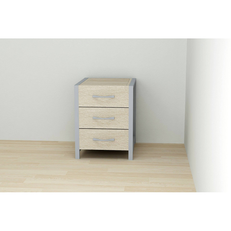Тумба універсальна Ferrum-decor Вів'єн 3 50x41x40 сірий ДСП Дуб Сонома 16мм (FRD-104198)