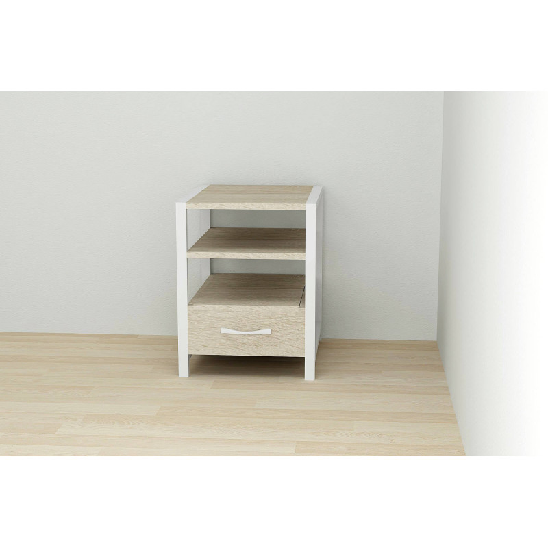 Тумба універсальна Ferrum-decor Вів'єн 1/1 50x41x40 білий ДСП Дуб Сонома 16мм (FRD-104148)