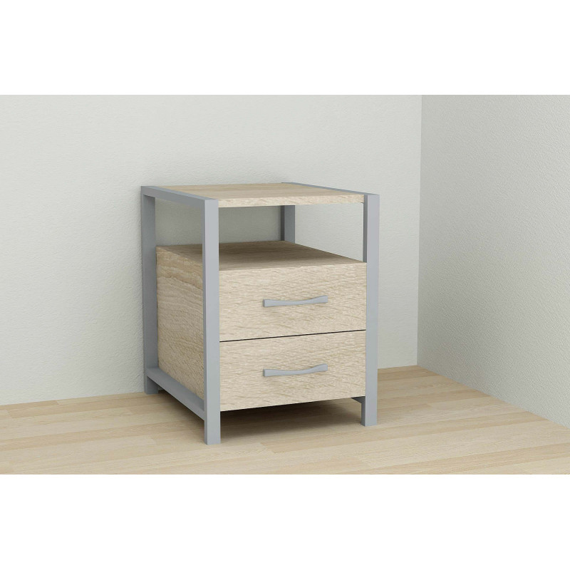 Тумба універсальна Ferrum-decor Вів'єн 2/2 50x41x40 сірий ДСП Дуб Сонома 16мм (FRD-104168)