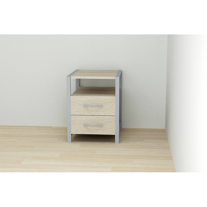 Тумба універсальна Ferrum-decor Вів'єн 2/2 50x41x40 сірий ДСП Дуб Сонома 16мм (FRD-104168)