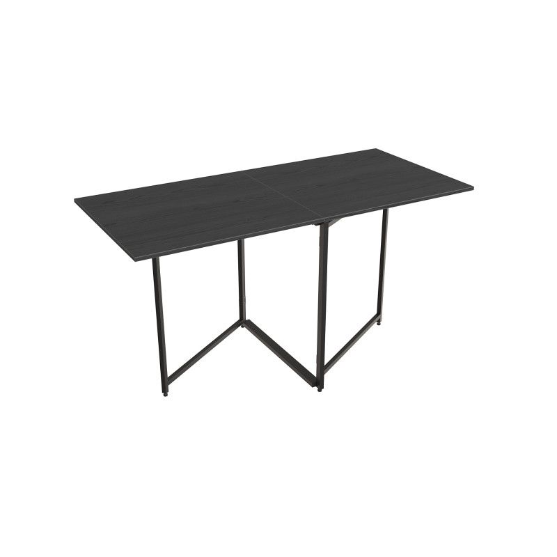Стол трансформер книга Панама Ferrum-decor 75x148x68 Черный металл ДСП Сосна Кембра 16 мм (FRD-106826)