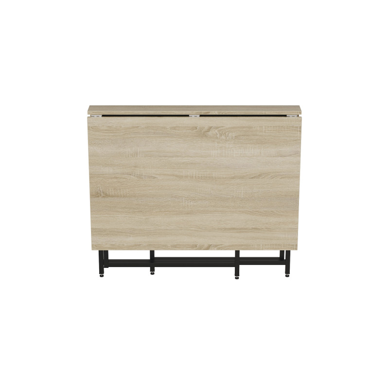Стол трансформер книжка Вуди Ferrum-decor 75x130x90 Черный металл ДСП Дуб Сонома 16 мм (FRD-106746)