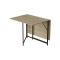Стол трансформер книжка Вуди Ferrum-decor 75x130x90 Черный металл ДСП Дуб Сонома 16 мм (FRD-106746)