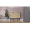 Стол трансформер книжка Вуди Ferrum-decor 75x130x90 Черный металл ДСП Дуб Сонома 16 мм (FRD-106746)