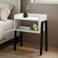 Тумба модульна Ferrum-decor Джузі 540x450x320 метал Чорний ДСП Біле 16 мм (FRD-102968)