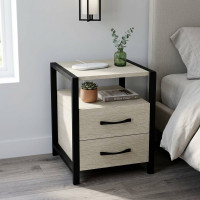 Тумба універсальна Ferrum-decor Вів'єн 2/2 50x41x40 чорний ДСП Дуб Сонома 16мм (FRD-104158)