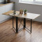 Стол-книжка трансформер Орион 2 Ferrum-decor 750x1520x730 Черный металл ДСП Дуб Артизан 16 мм (FRD-104588)