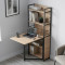 Стол книжка с этажеркой Практик 2 Ferrum-decor 1555x640x990 Черный металл ДСП Дуб Сонома 16 мм (FRD-104628)