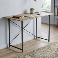 Стіл письмовий Line Лайт Ferrum-decor 750x1000x600 Чорний метал ДСП Дуб Артизан 16 мм (FRD-104848)