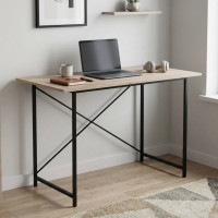 Стіл письмовий Line Лайт Ferrum-decor 750x1200x600 Чорний метал ДСП Дуб Сан-Марино 16 мм (FRD-104858)