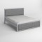 Двоспальне дерев'яне ліжко Mebigrand Барселона Б1 Світло-сірий (RAL7040)/Аляска 93 (Сірий) 160х200 см (MBG-11855)