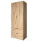 Шкаф распашной двухдверный LION Краш с 2 ящиками Дуб аппалачи (LION-044015)