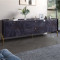 Тумба под телевизор с ящиками LION Wood с золотыми ножками 160x40x65 см Бетон темный (LION-043110)