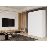 Шафа розпашна с антресолью Doros Лукас 180х50х240 см Білий (DRS-011191)