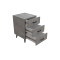 Тумба Вива 3 на конусных ножках Ferrum-decor 56,5x35x40 Черный металл ДСП Бетон 16 мм (FRD-106817)