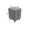 Тумба Вива 3 на конусных ножках Ferrum-decor 56,5x35x40 Черный металл ДСП Бетон 16 мм (FRD-106817)