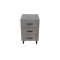 Тумба Вива 3 на конусных ножках Ferrum-decor 56,5x35x40 Черный металл ДСП Бетон 16 мм (FRD-106817)