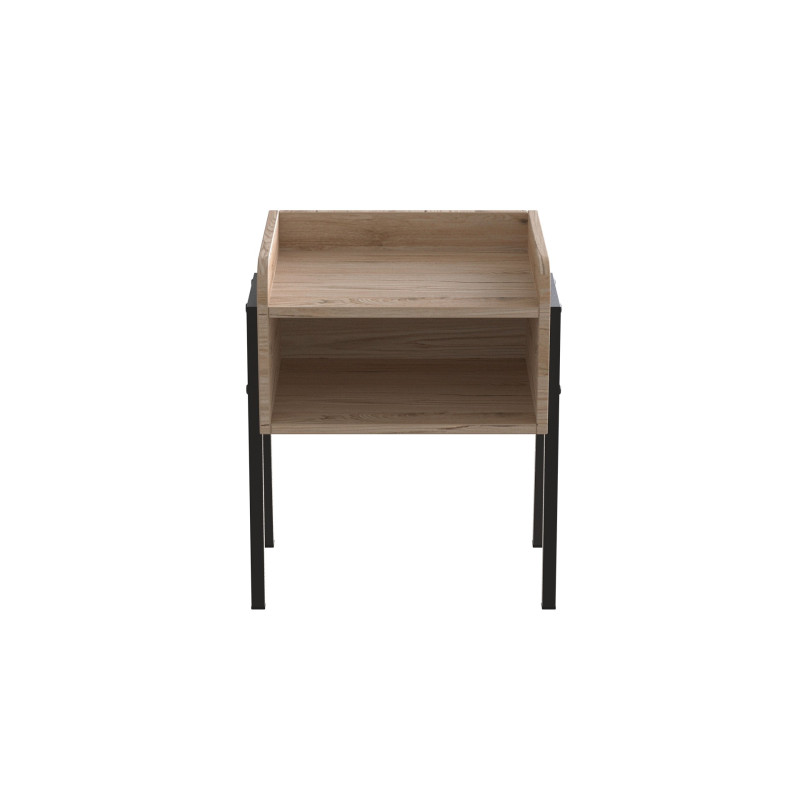Тумба модульна Ferrum-decor Джузі 540x450x320 метал Чорний ДСП Дуб Сан-Марино 16 мм (FRD-102969)