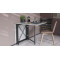Стол-книжка трансформер Орион 2 Ferrum-decor 750x1520x730 Черный металл ДСП Бетон 16 мм (FRD-104589)