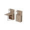 Стол книжка с этажеркой Практик 1 Ferrum-decor 1200x640x990 Белый металл ДСП Дуб Сан-Марино 16 мм (FRD-104619)