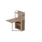 Стол книжка с этажеркой Практик 1 Ferrum-decor 1200x640x990 Белый металл ДСП Дуб Сан-Марино 16 мм (FRD-104619)
