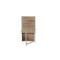 Стол книжка с этажеркой Практик 1 Ferrum-decor 1200x640x990 Белый металл ДСП Дуб Сан-Марино 16 мм (FRD-104619)