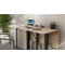 Стол-книжка трансформер Спайдер Ferrum-decor 750x1150x880 Черный металл ДСП Дуб Сан-Марино 16 мм (FRD-105089)