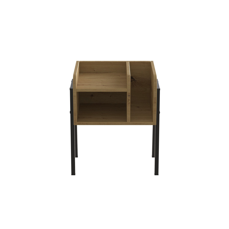 Тумба модульна Ferrum-decor Амелі 540x450x320 метал Чорний ДСП Дуб Дуб Артизан 16 мм (FRD-103009)