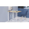 Стол-книжка трансформер Орион 1 Ferrum-decor 750x810x730 Белый металл ДСП Дуб Артизан 16 мм (FRD-104609)